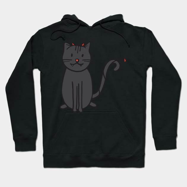 Halloween Costume Cat Demon Hoodie by murialbezanson